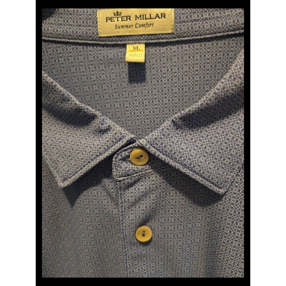 PETER MILLAR SUMMER COMFORT BLUE XL POLO SHIRT - Picture 5 of 6